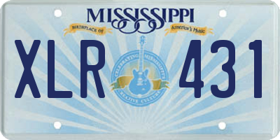 MS license plate XLR431