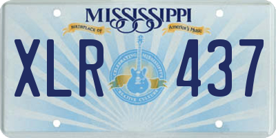 MS license plate XLR437