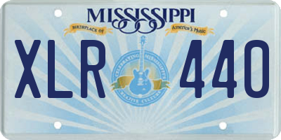 MS license plate XLR440