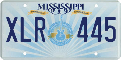 MS license plate XLR445