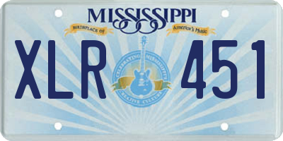 MS license plate XLR451