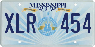 MS license plate XLR454