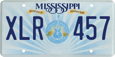 MS license plate XLR457