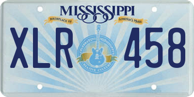 MS license plate XLR458