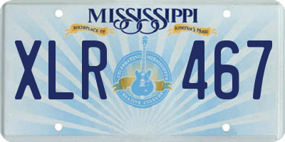 MS license plate XLR467
