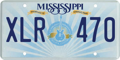 MS license plate XLR470