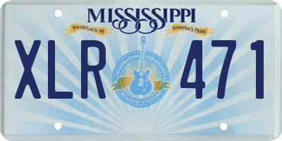 MS license plate XLR471