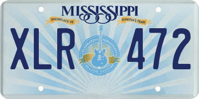 MS license plate XLR472