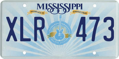 MS license plate XLR473