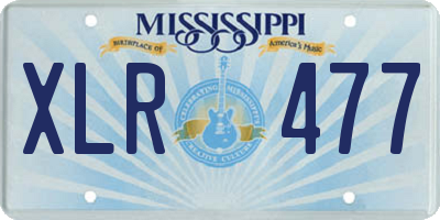MS license plate XLR477