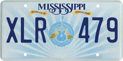 MS license plate XLR479