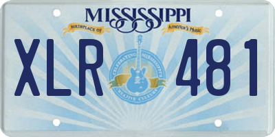 MS license plate XLR481
