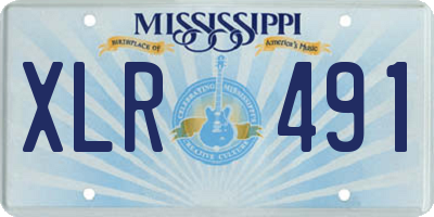 MS license plate XLR491