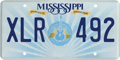 MS license plate XLR492
