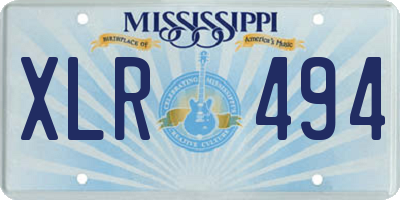 MS license plate XLR494