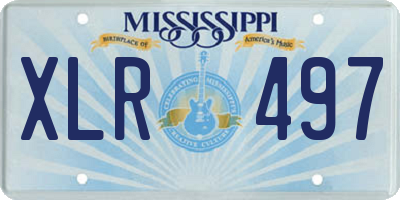 MS license plate XLR497