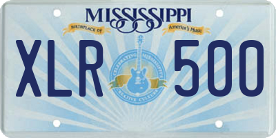 MS license plate XLR500
