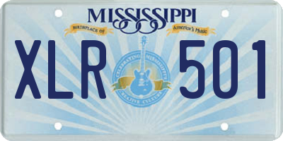MS license plate XLR501