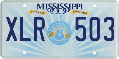 MS license plate XLR503
