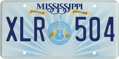 MS license plate XLR504
