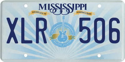 MS license plate XLR506