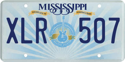 MS license plate XLR507