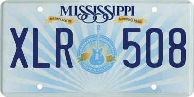 MS license plate XLR508