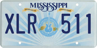 MS license plate XLR511