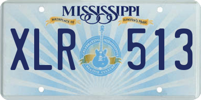 MS license plate XLR513