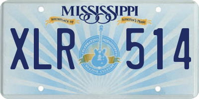 MS license plate XLR514