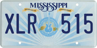 MS license plate XLR515