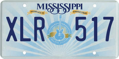 MS license plate XLR517