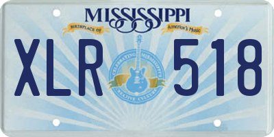 MS license plate XLR518