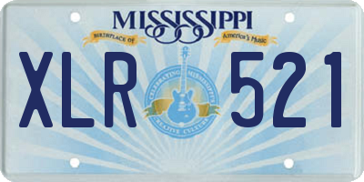 MS license plate XLR521
