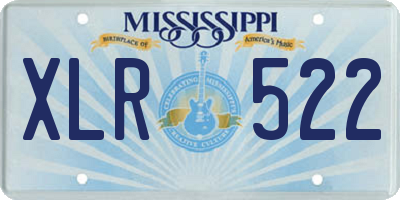 MS license plate XLR522
