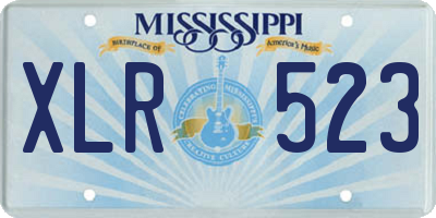 MS license plate XLR523