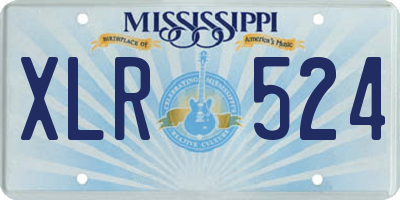 MS license plate XLR524