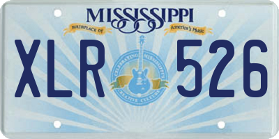 MS license plate XLR526