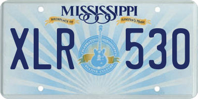 MS license plate XLR530