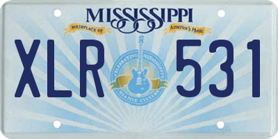 MS license plate XLR531