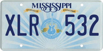 MS license plate XLR532