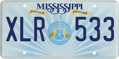 MS license plate XLR533
