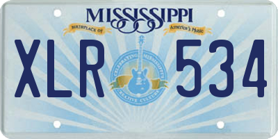 MS license plate XLR534
