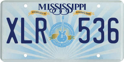MS license plate XLR536
