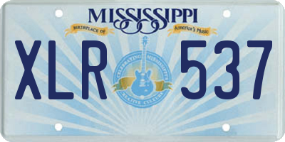 MS license plate XLR537
