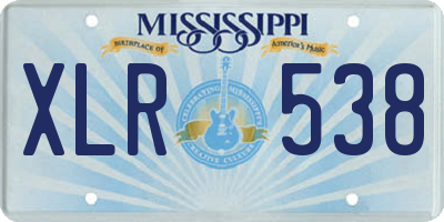 MS license plate XLR538