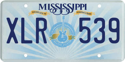 MS license plate XLR539