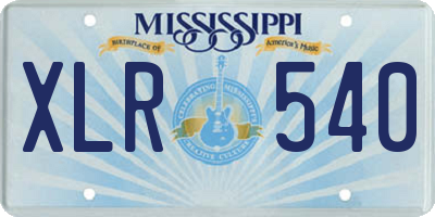MS license plate XLR540