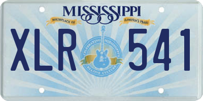 MS license plate XLR541