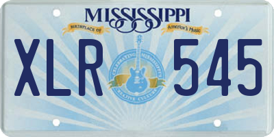 MS license plate XLR545